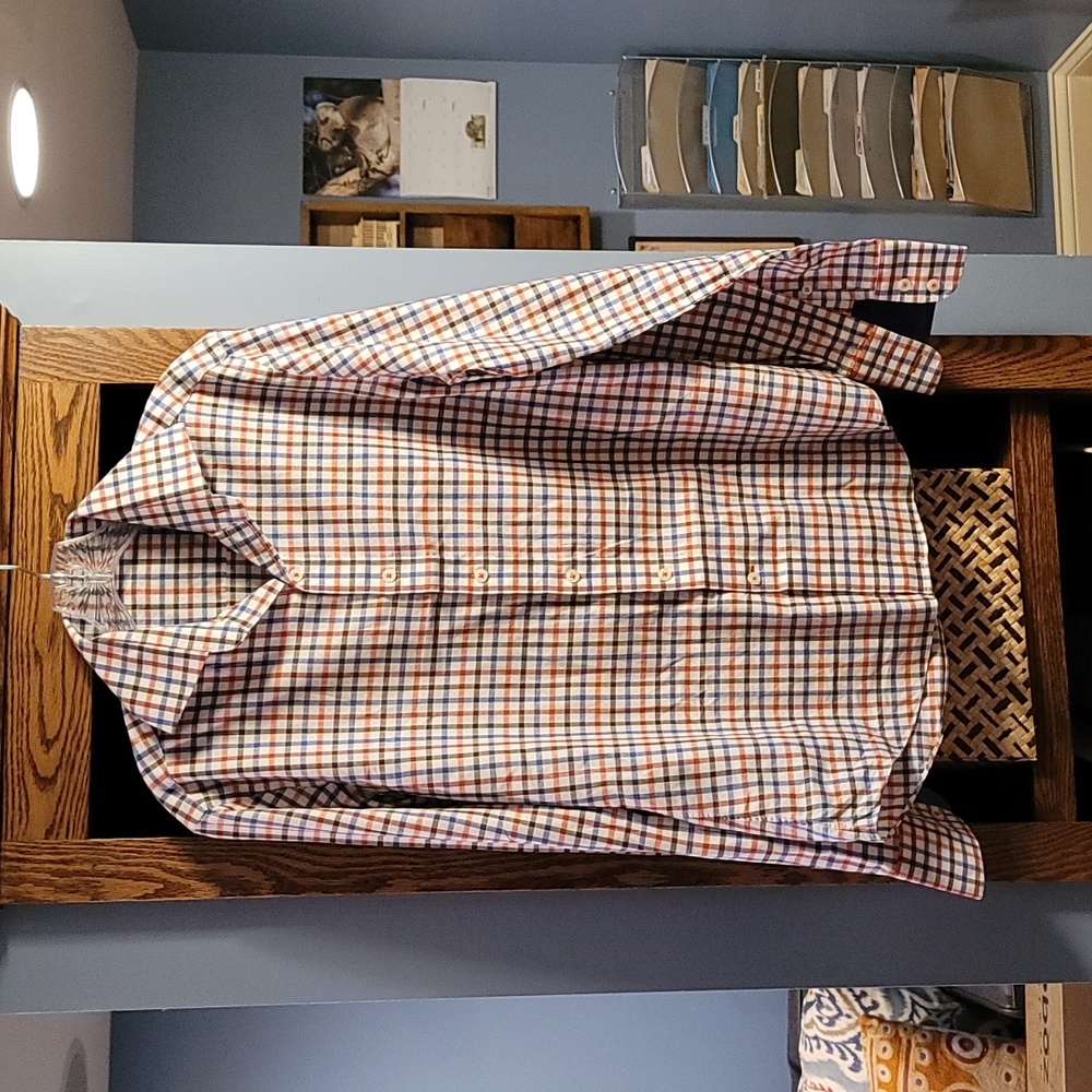 Custom J. Hilburn Check Dress Shirt